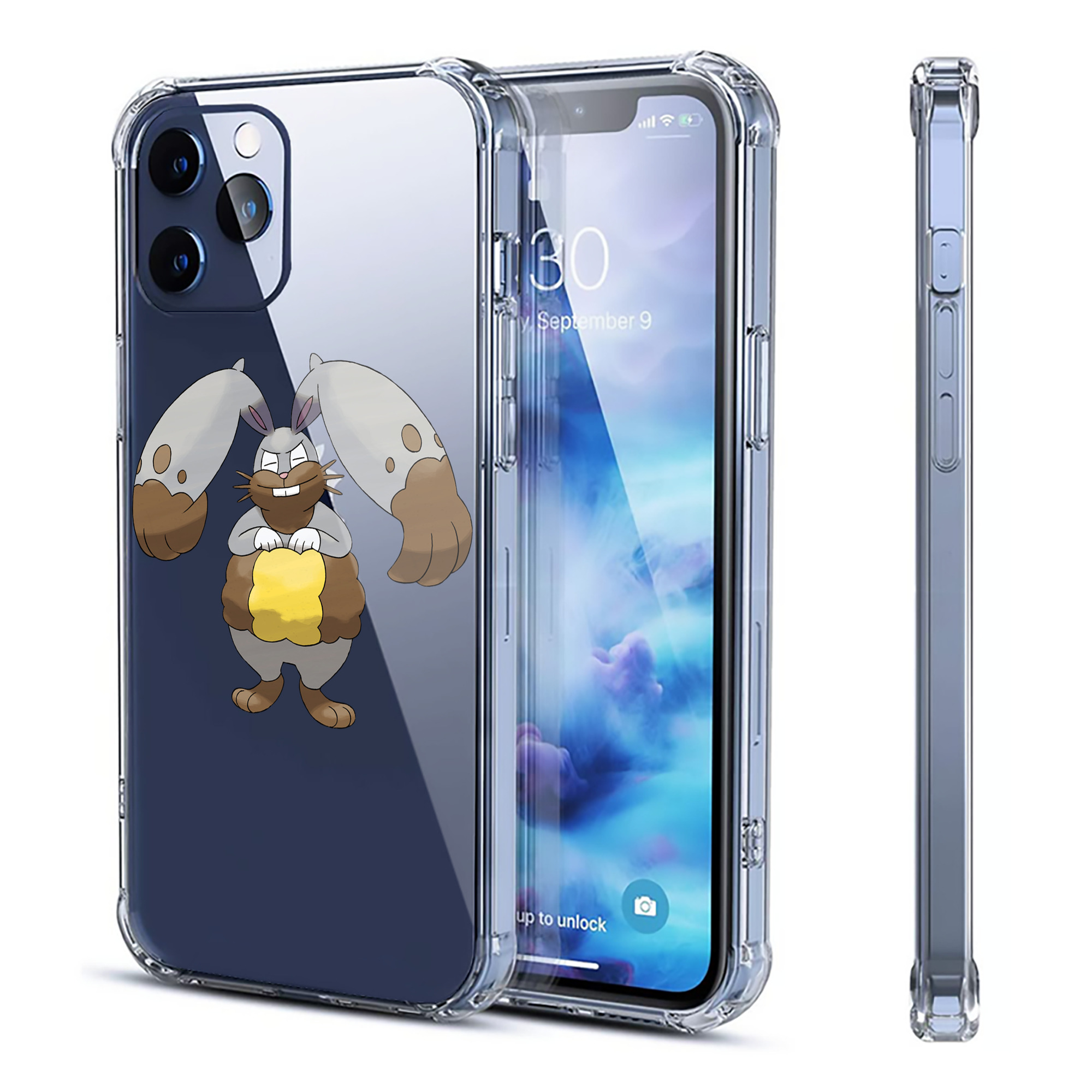（画像用） ポケットモンスター Pokémon 【iPhone 12シリーズ対応】透明スマホケース（クリアソフトケース）